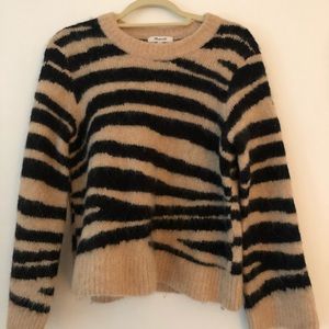 Madewell Shrunken Pullover Sweater in Tiger Stripe
